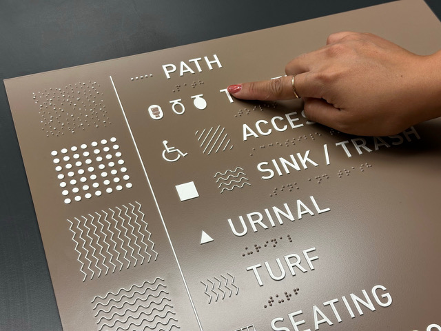 Close up of the MSP tactile map