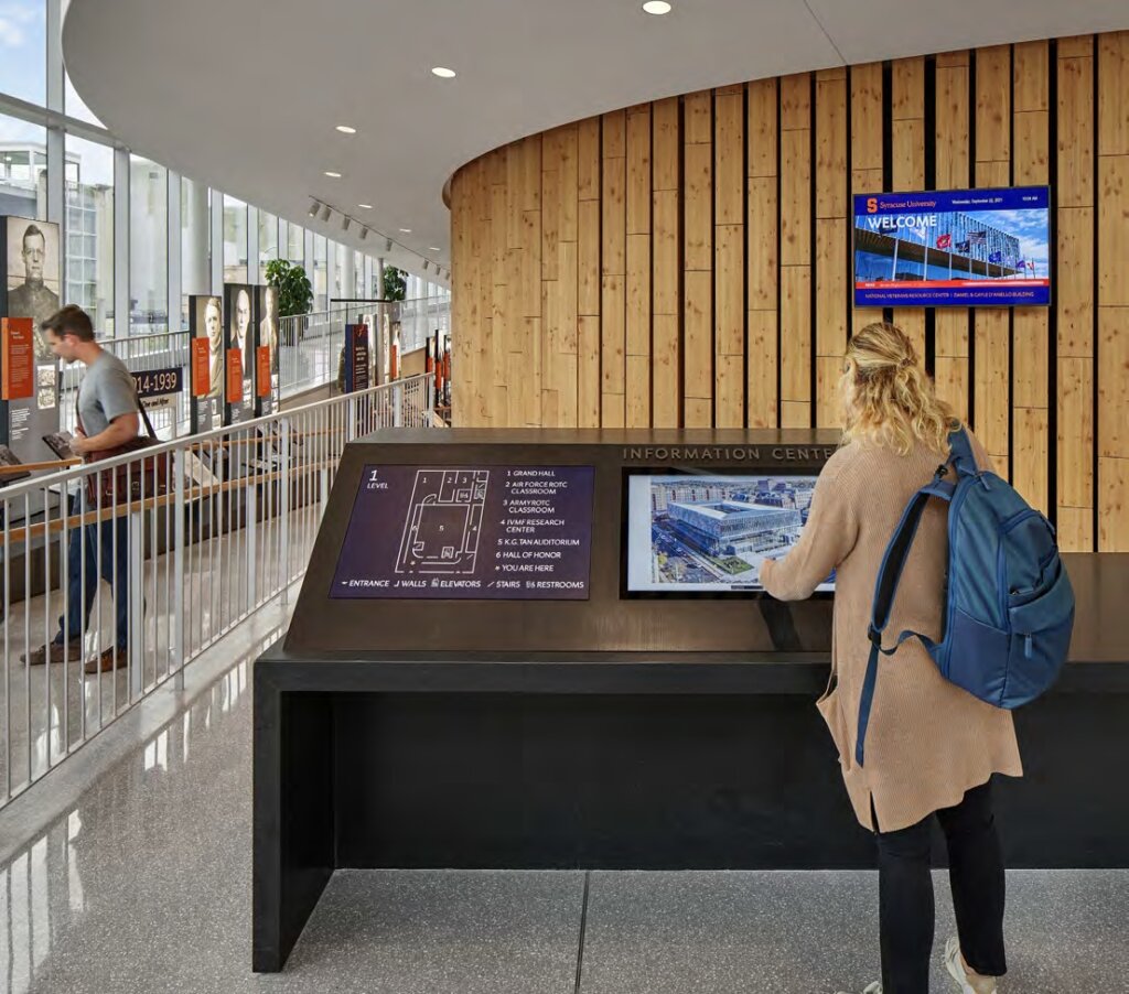 Tactile map at entrance.