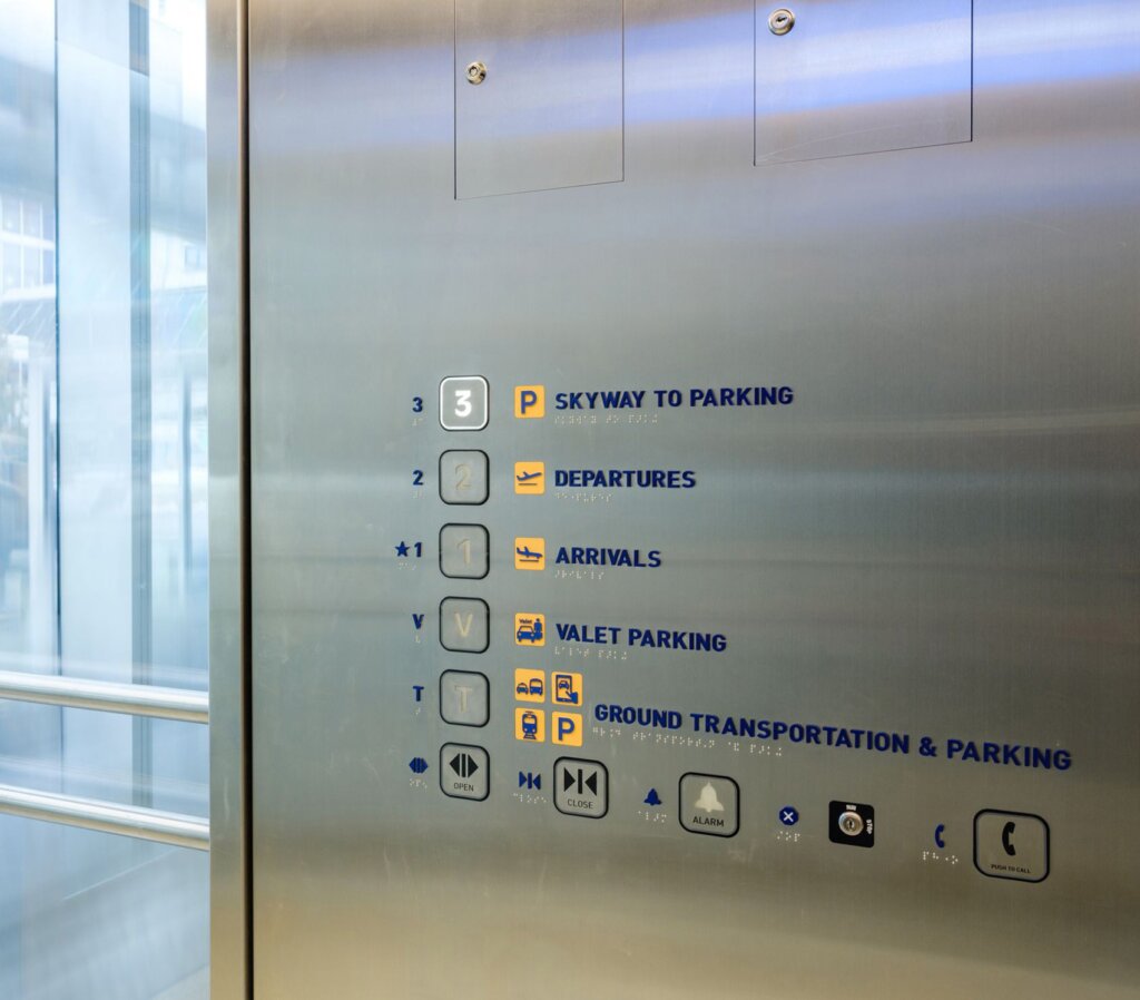 Tactile elevator signage