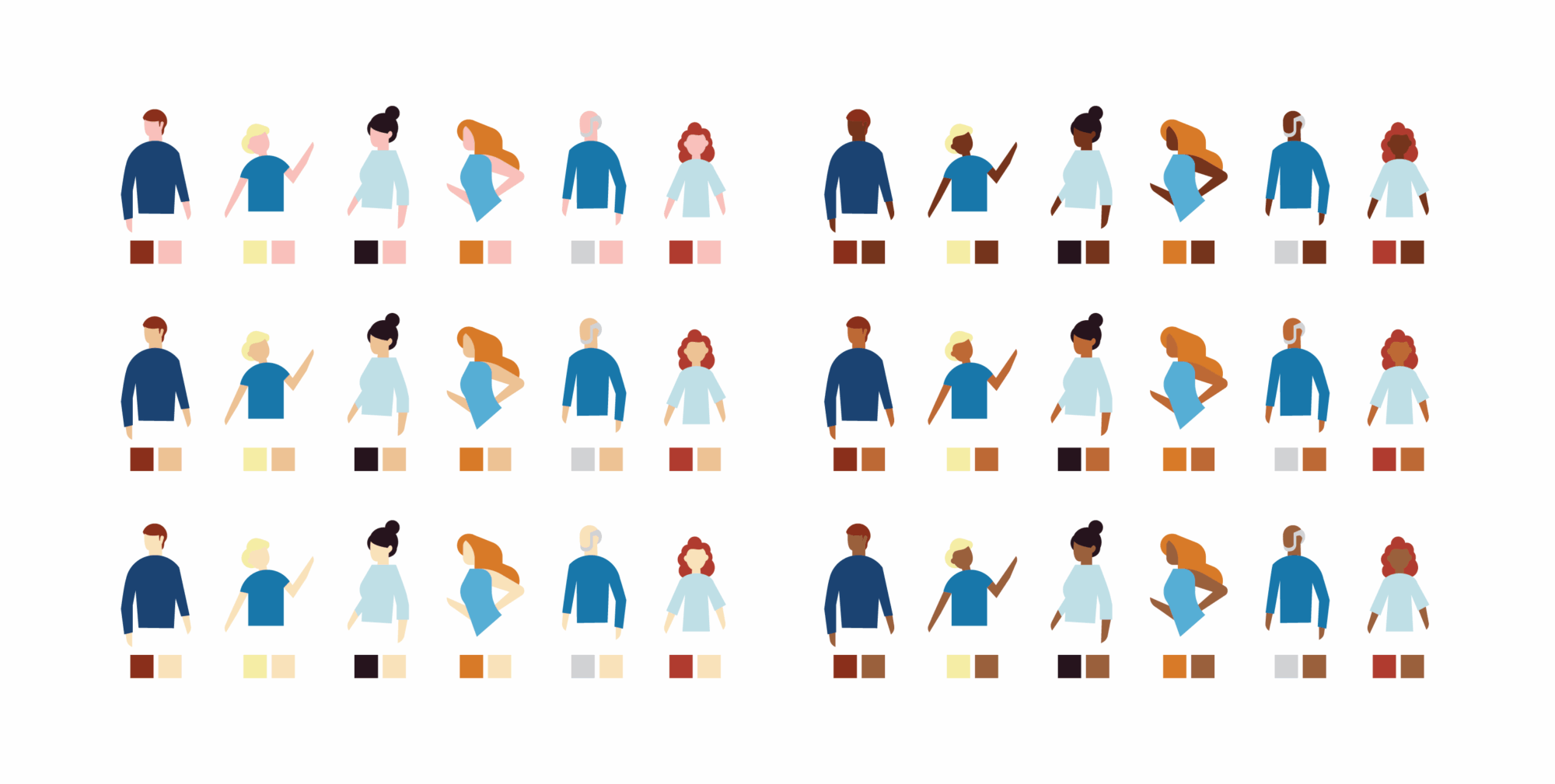 Illustration of varies people representing different ethnicities.