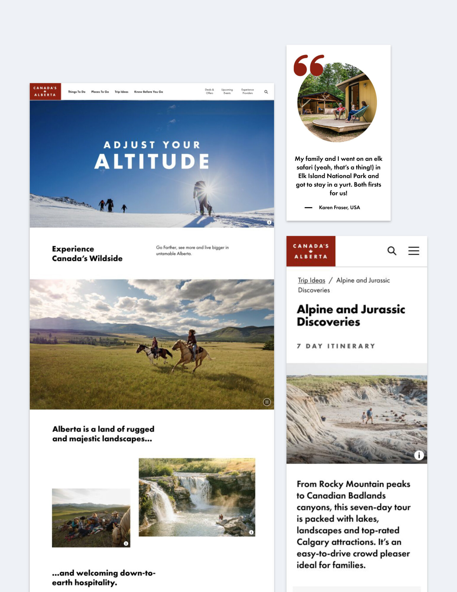 Travel Alberta: consumer website